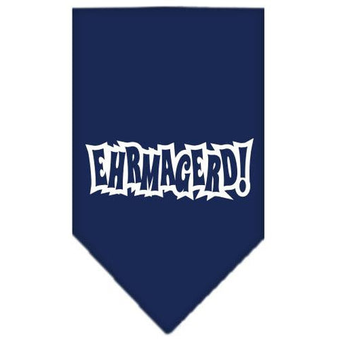 Ehrmagerd Screen Print Bandana Navy Blue Small