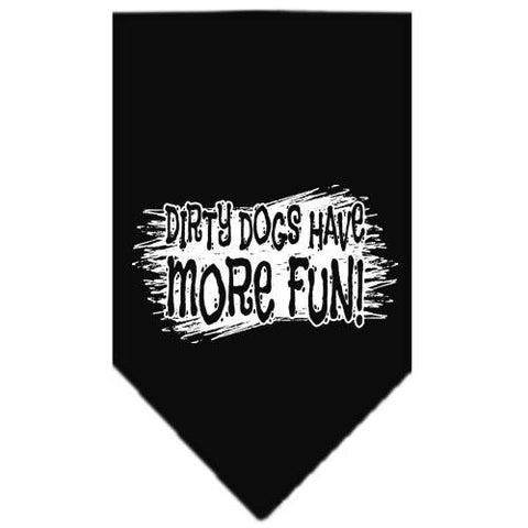 Dirty Dog Screen Print Bandana Black Large