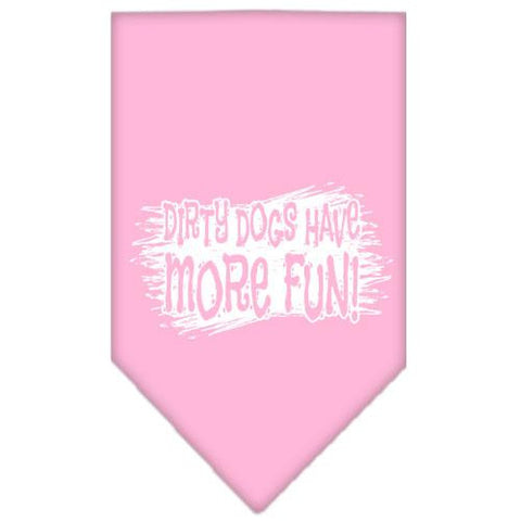 Dirty Dog Screen Print Bandana Light Pink Large