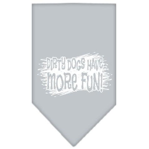 Dirty Dog Screen Print Bandana Grey Small