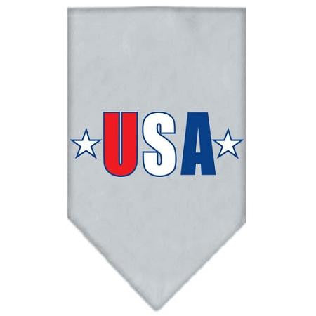 USA Star Screen Print Bandana Grey Small