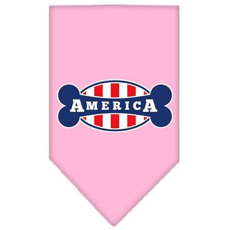 Bonely in America Screen Print Bandana Light Pink Large