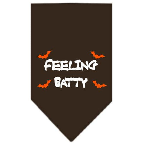 Feeling Batty Screen Print Bandana Cocoa Large