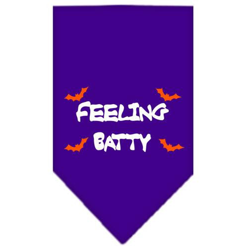 Feeling Batty Screen Print Bandana Purple Large