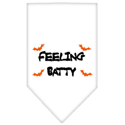 Feeling Batty Screen Print Bandana White Large