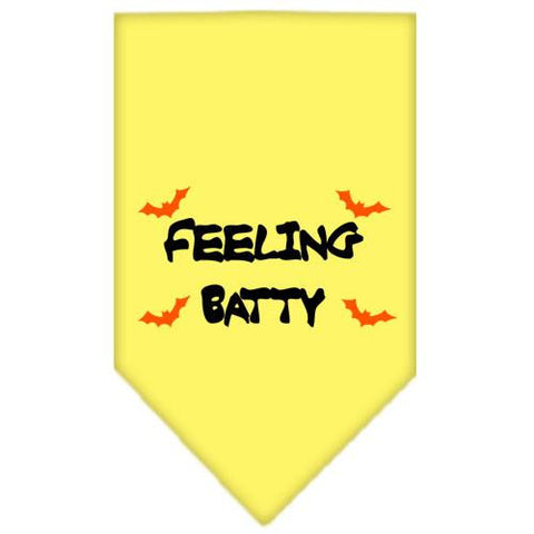 Feeling Batty Screen Print Bandana Yellow Small