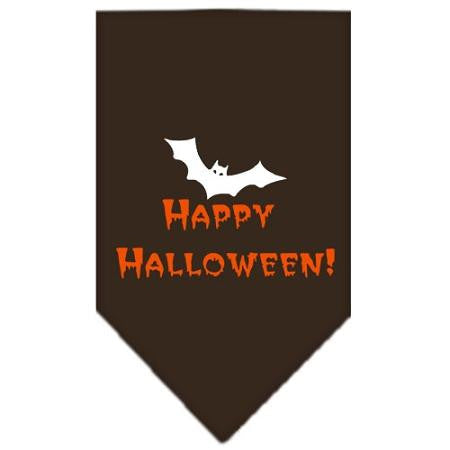 Happy Halloween Screen Print Bandana Cocoa Small