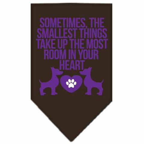 Smallest Things Screen Print Bandana Brown Large