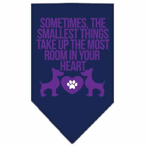 Smallest Things Screen Print Bandana Navy Blue large