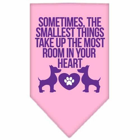 Smallest Things Screen Print Bandana Light Pink Small