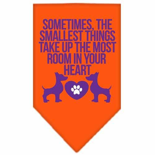 Smallest Things Screen Print Bandana Orange Small