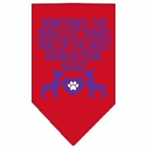 Smallest Things Screen Print Bandana Red Small