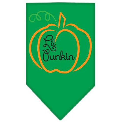 Lil Punkin Screen Print Bandana Emerald Green Large