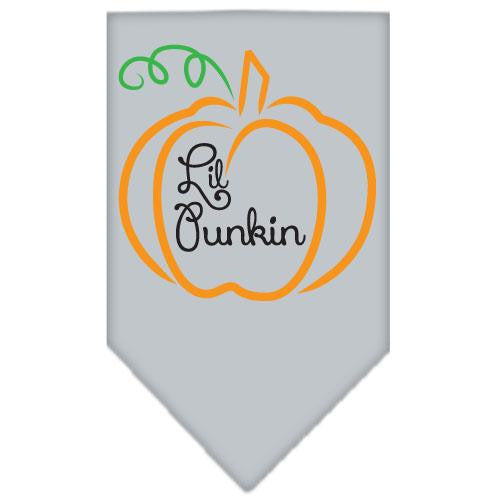 Lil Punkin Screen Print Bandana Grey Large