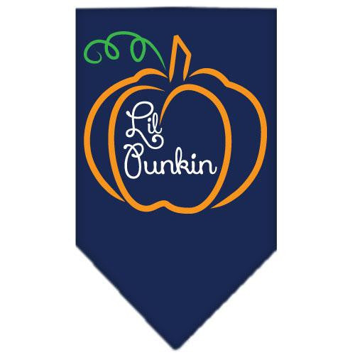 Lil Punkin Screen Print Bandana Navy Blue large