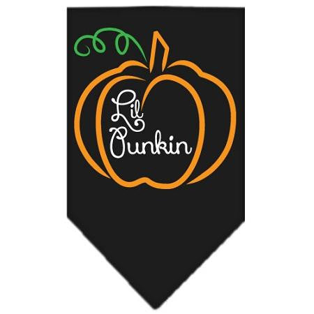 Lil Punkin Screen Print Bandana Black Small