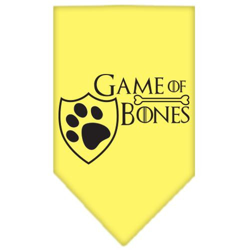 Game of Bones Screen Print Bandana Yellow Large