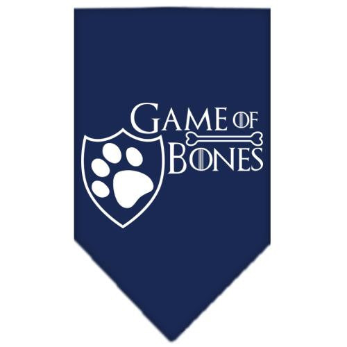 Game of Bones Screen Print Bandana Navy Blue Small