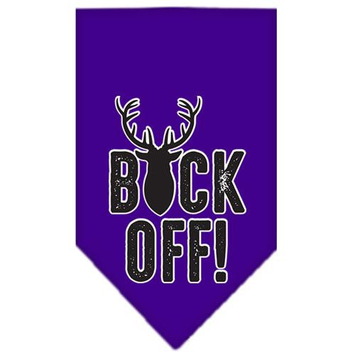 Buck Off Screen Print Bandana Purple Large