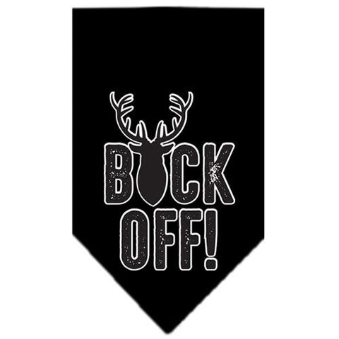 Buck Off Screen Print Bandana Black Small