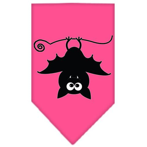 Batsy The Bat Screen Print Bandana Bright Pink Small