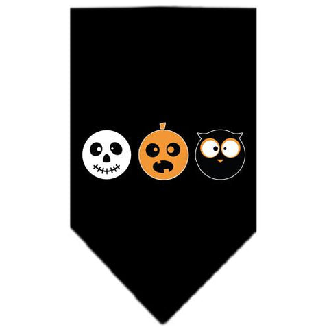 The Spook Trio Screen Print Bandana Black Large