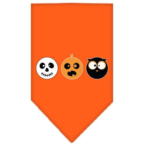 The Spook Trio Screen Print Bandana Orange Large