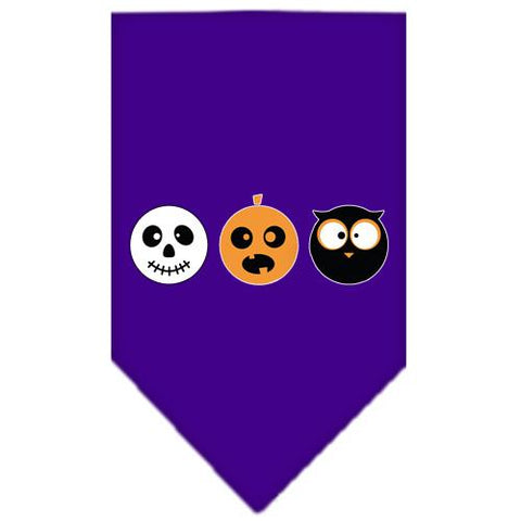 The Spook Trio Screen Print Bandana Purple Large