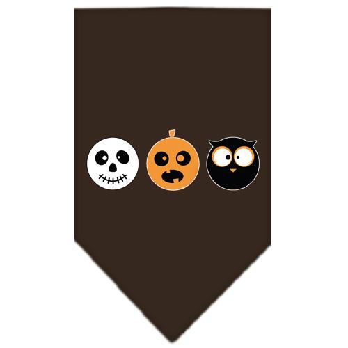 The Spook Trio Screen Print Bandana Brown Small