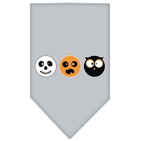 The Spook Trio Screen Print Bandana Grey Small