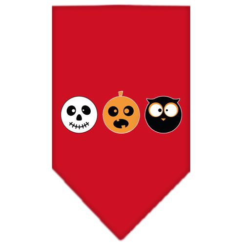 The Spook Trio Screen Print Bandana Red Small