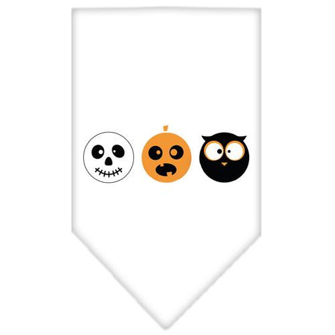 The Spook Trio Screen Print Bandana White Small