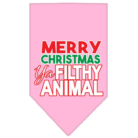 Ya Filthy Animal Screen Print Pet Bandana Light Pink Size Small