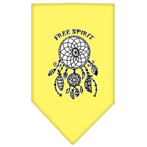 Free Spirit Screen Print Bandana Yellow Large