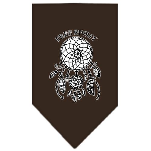 Free Spirit Screen Print Bandana Cocoa Small