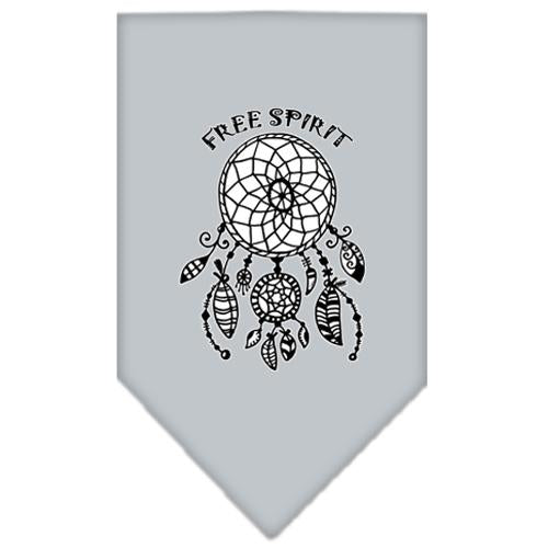 Free Spirit Screen Print Bandana Grey Small