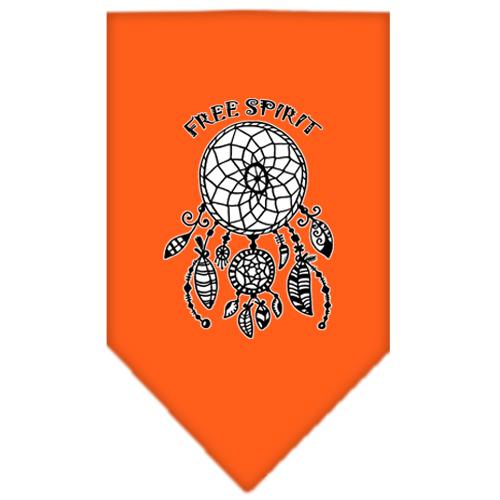 Free Spirit Screen Print Bandana Orange Small