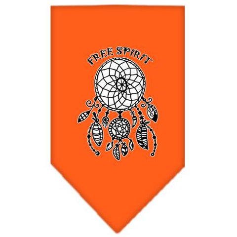 Free Spirit Screen Print Bandana Orange Small