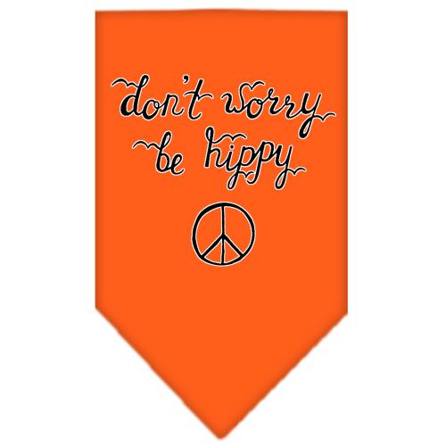 Be Hippy Screen Print Bandana Orange Large