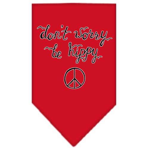 Be Hippy Screen Print Bandana Red Large