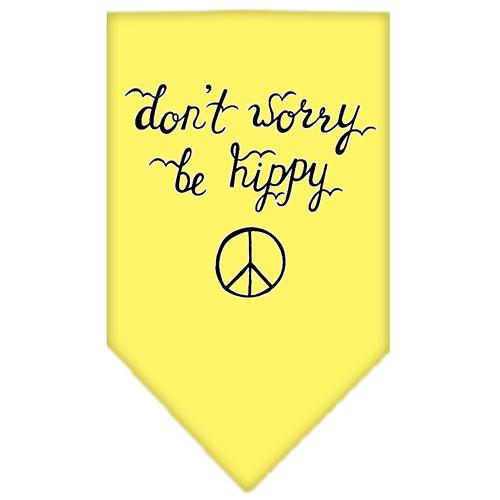 Be Hippy Screen Print Bandana Yellow Small