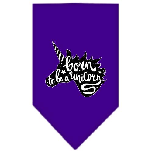 Born To Be A Unicorn Screen Print Bandana Purple Small