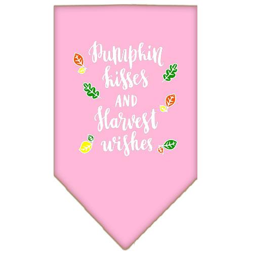 Pumpkin Kisses Screen Print Bandana Light Pink Small