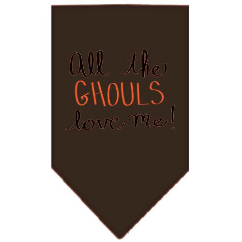 All The Ghouls Screen Print Bandana Brown Large