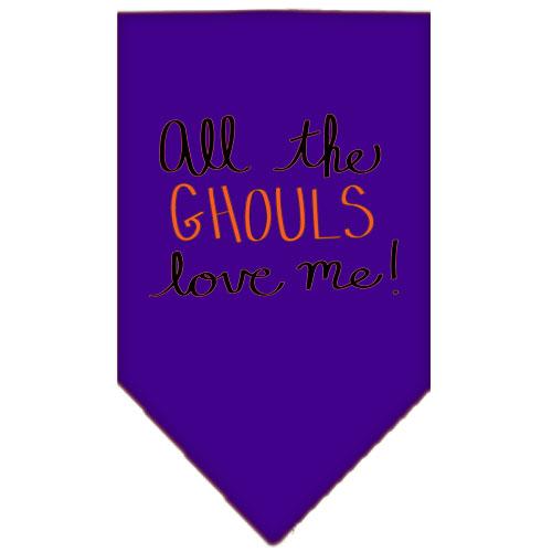 All The Ghouls Screen Print Bandana Purple Large