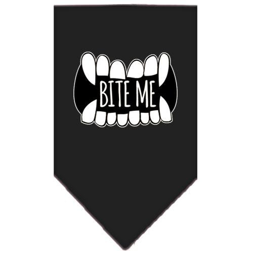 Bite Me Screen Print Bandana Black Large