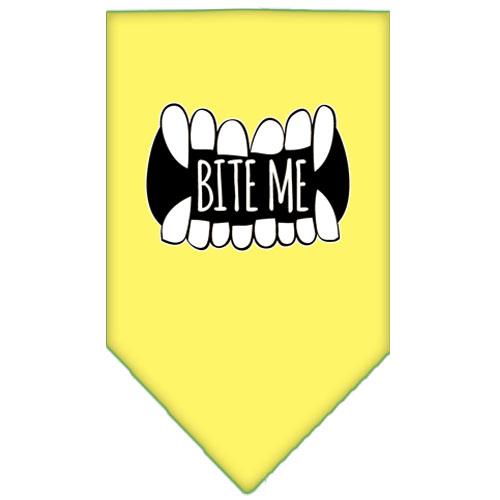 Bite Me Screen Print Bandana Yellow Large