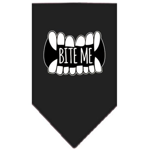 Bite Me Screen Print Bandana Black Small