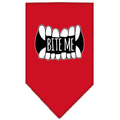 Bite Me Screen Print Bandana Red Small