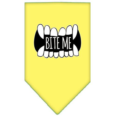 Bite Me Screen Print Bandana Yellow Small